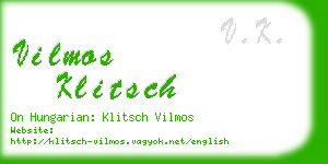 vilmos klitsch business card